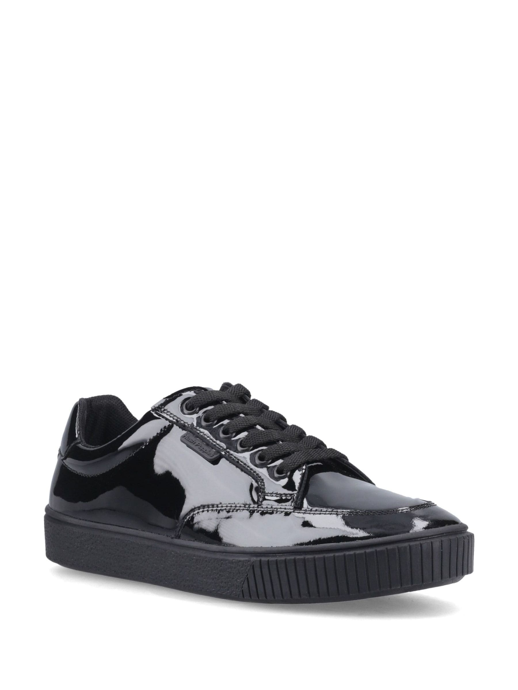 Hush Puppies Black Evelyn Lace Senior Trainers image 1