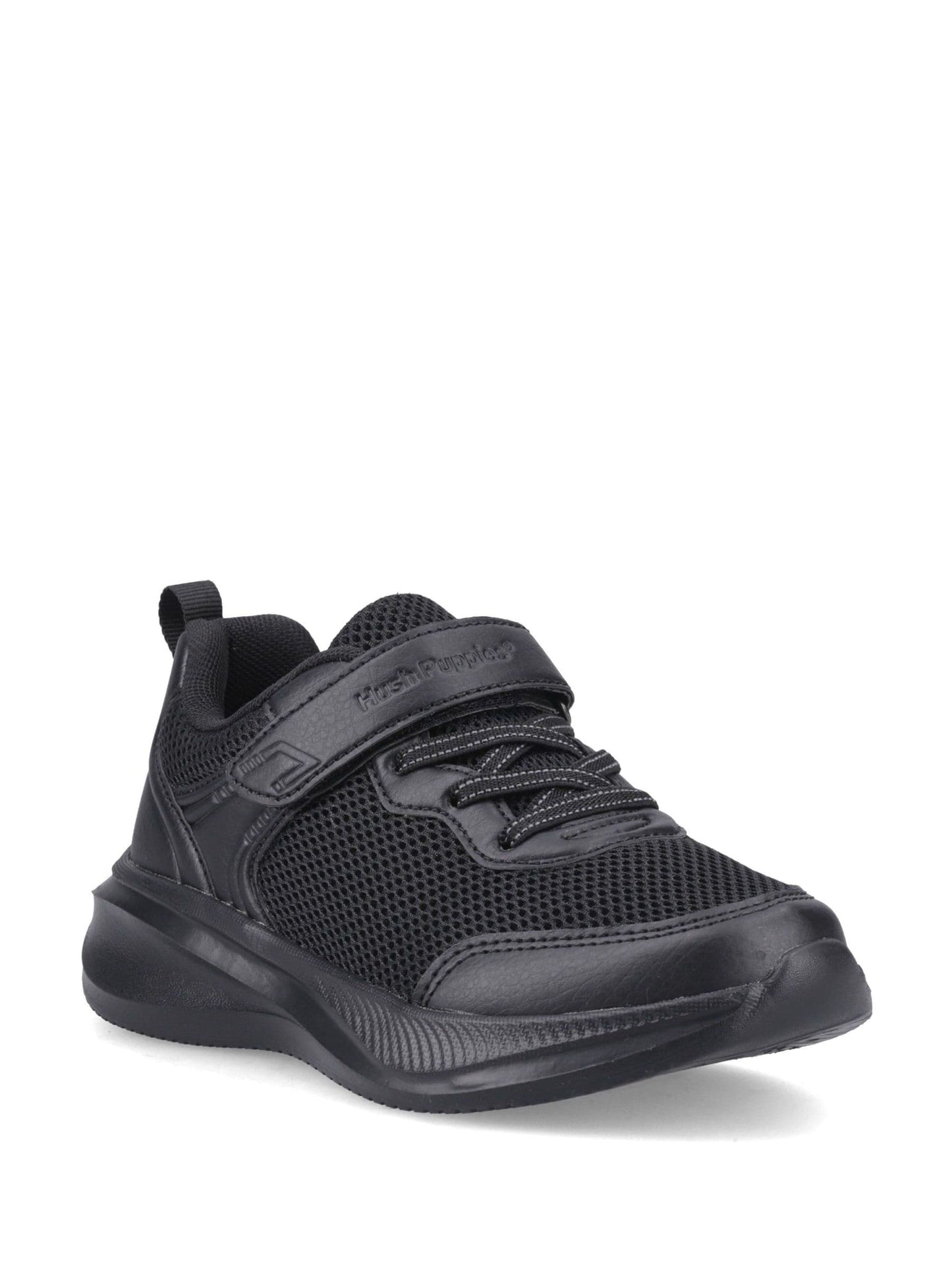 Hush Puppies Black Marty Senior Trainers image 3