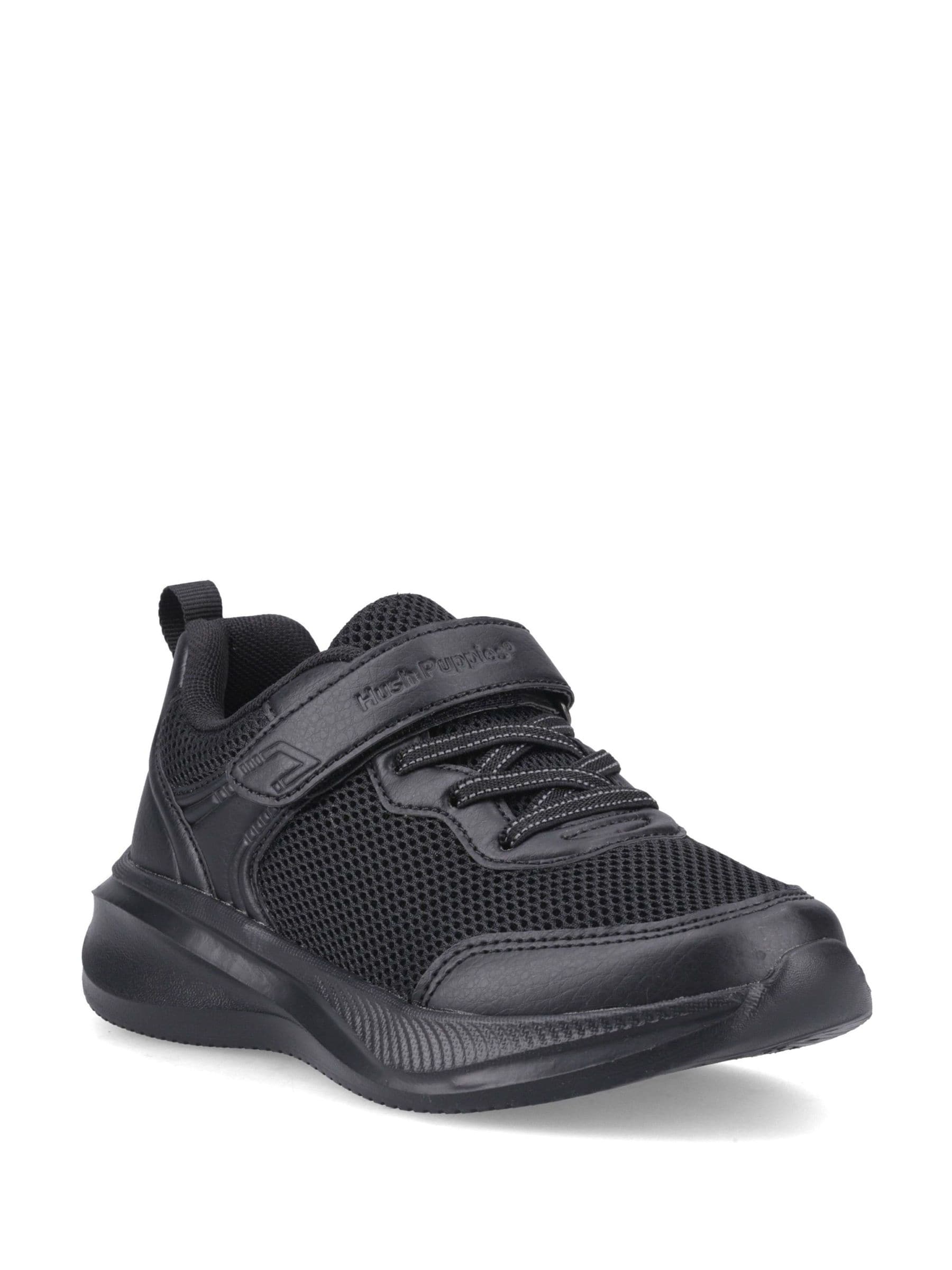 Hush Puppies Black Marty Senior Trainers image 3