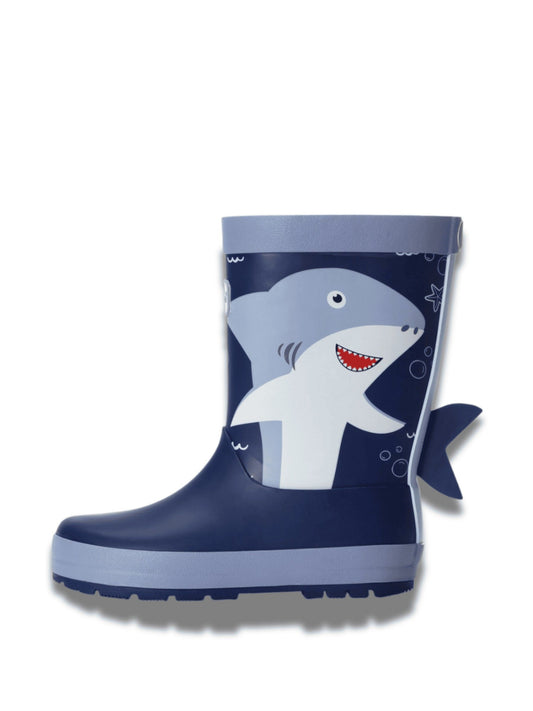 Toezone Blue Shark Waterproof Wellies image 2