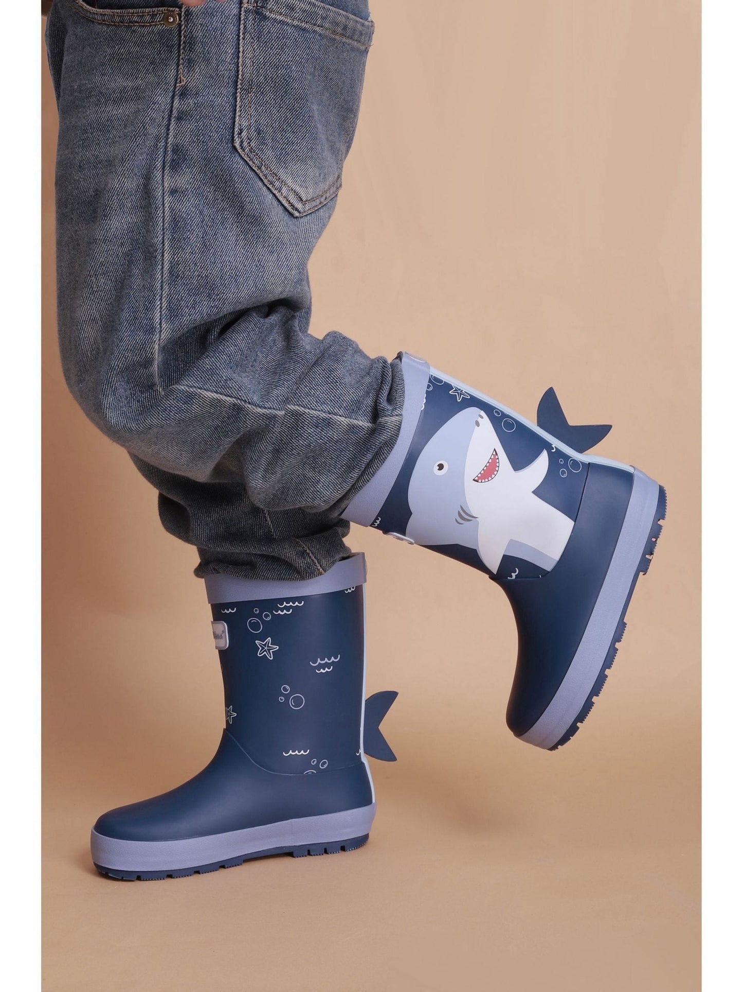 Toezone Blue Shark Waterproof Wellies image 4