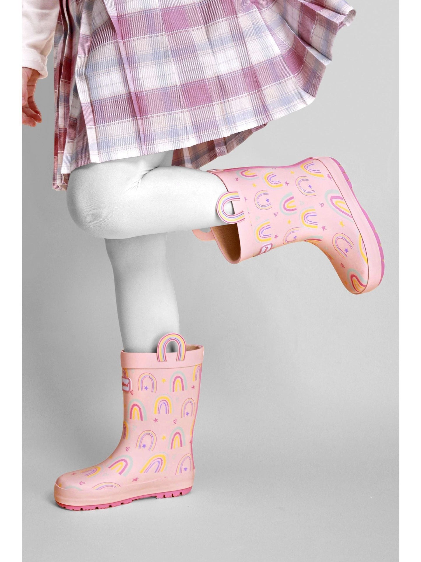 Toezone Pink Rainbow Waterproof Wellies image 4