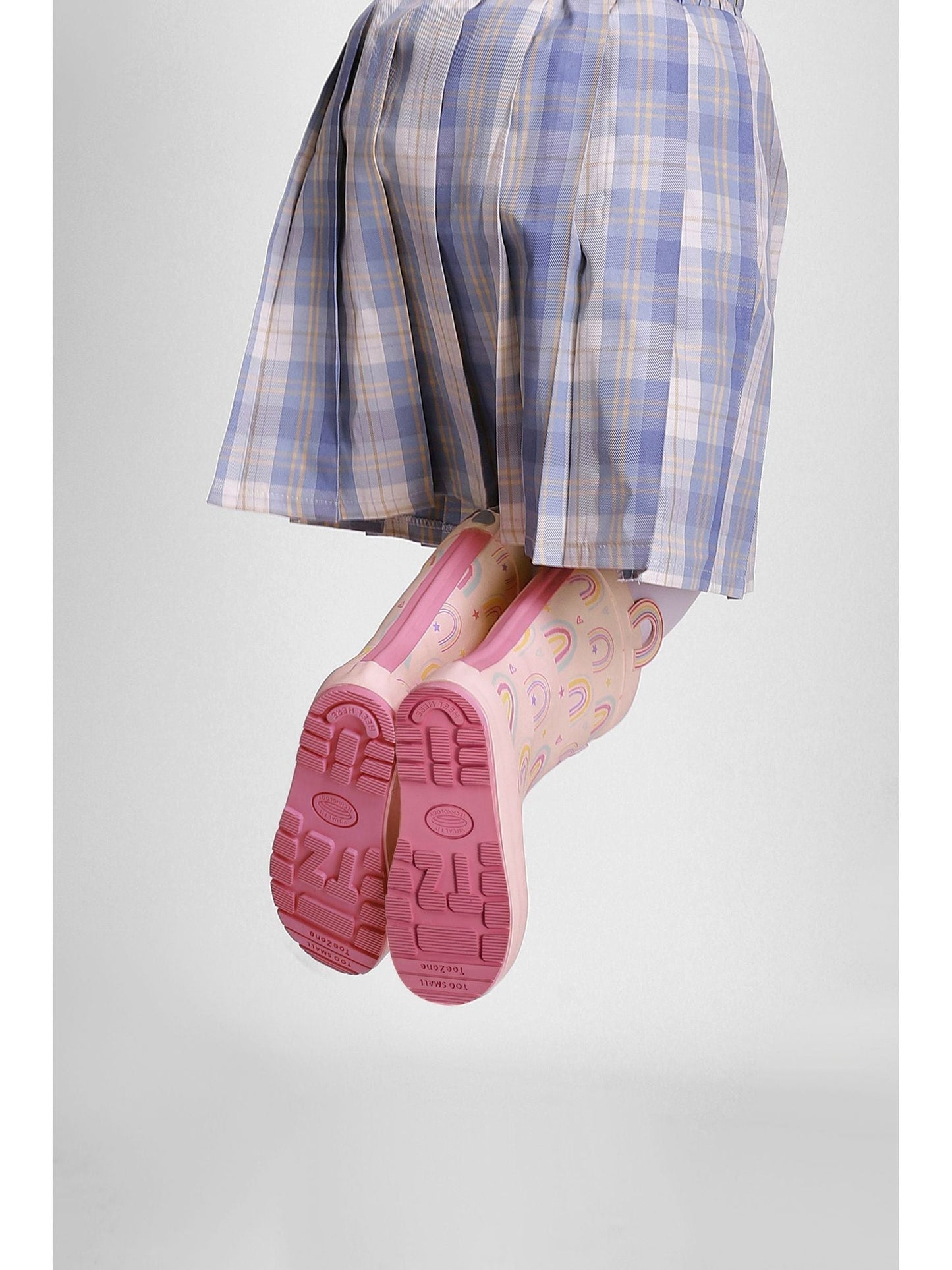Toezone Pink Rainbow Waterproof Wellies image 7