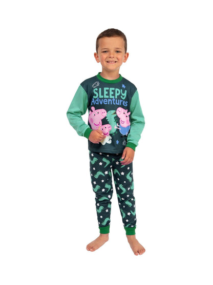 Dsiney Kidz - Character Green Peppa Pig Pyjamas, George Pig Long Sleeve Pyjama Set image 7
