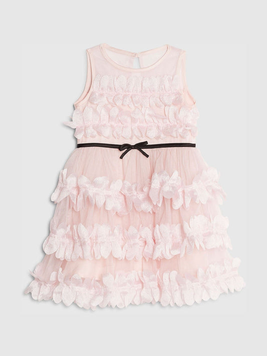 River Island Pink Tiered Tulle Waisted Dress image 1