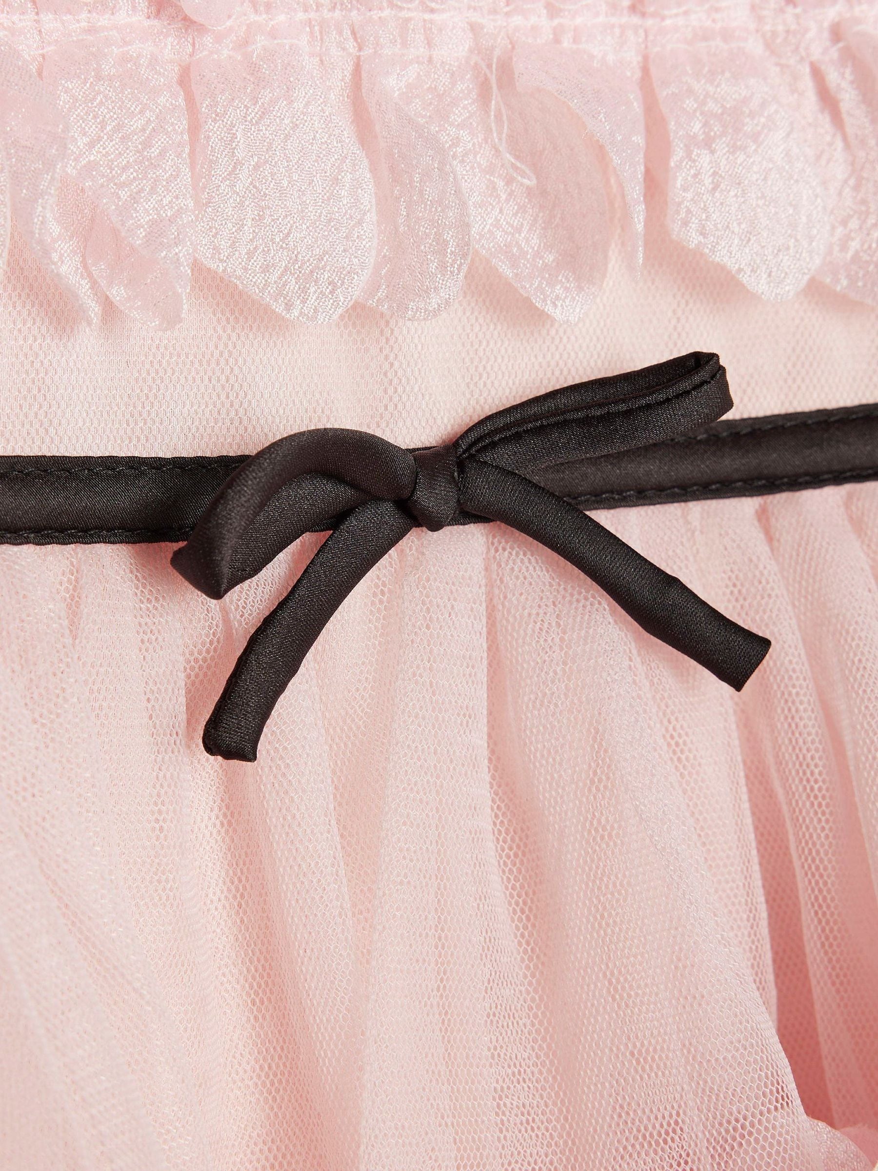 River Island Pink Tiered Tulle Waisted Dress image 3