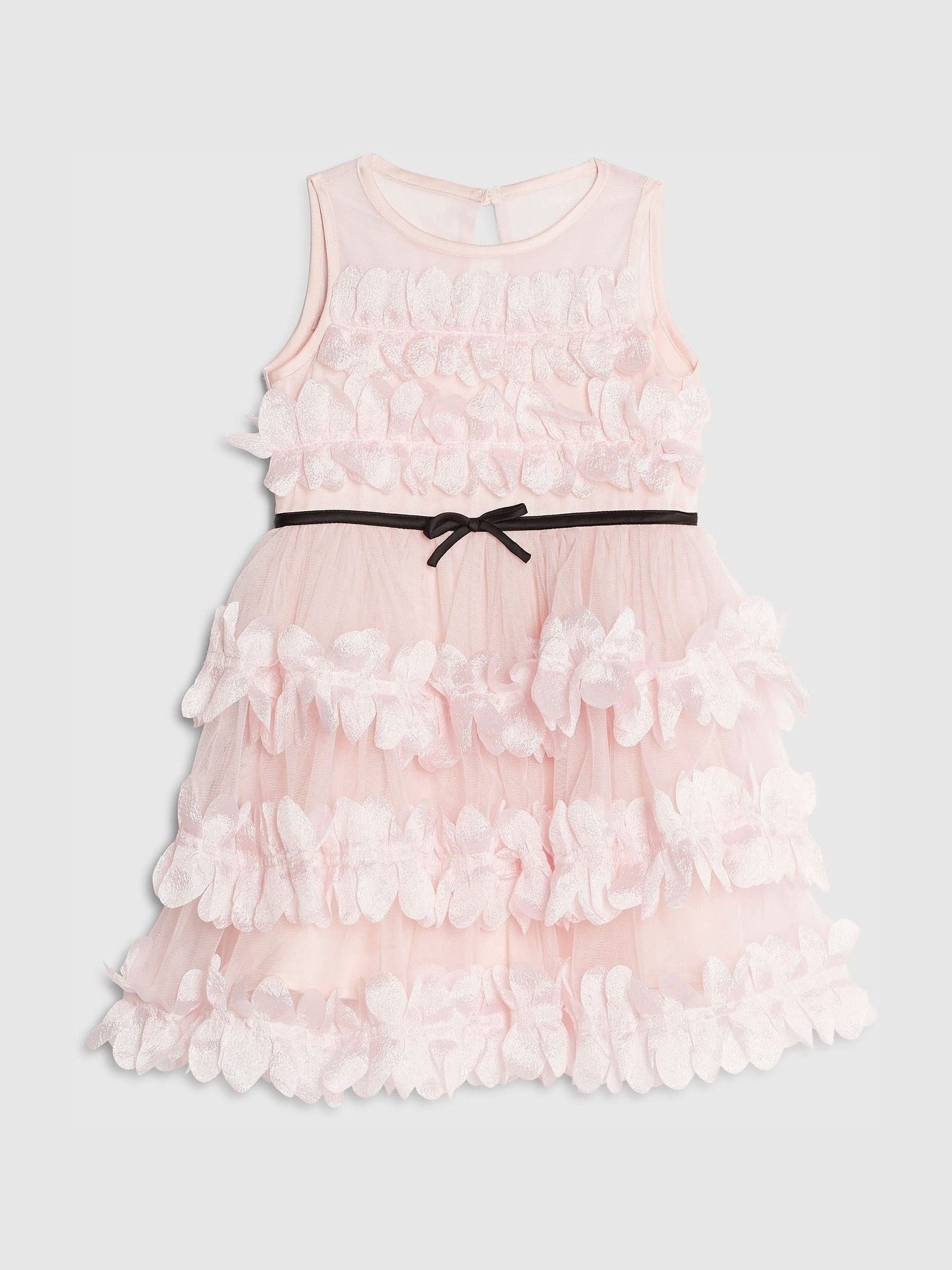 River Island Pink Tiered Tulle Waisted Dress image 1
