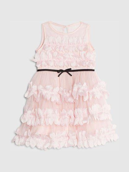 River Island Pink Tiered Tulle Waisted Dress image 1