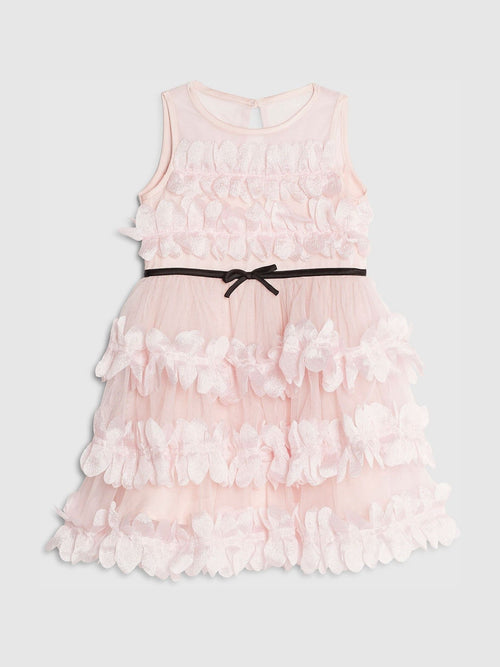 River Island Pink Tiered Tulle Waisted Dress image 1
