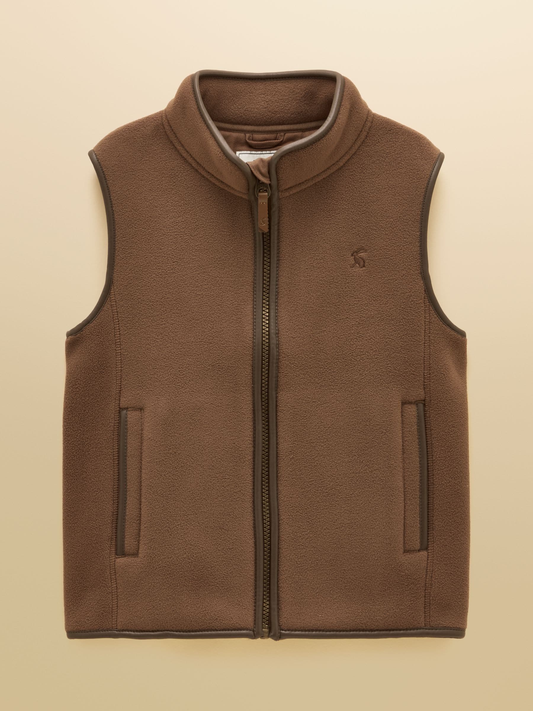 Dsiney Kidz - Joules Kids' Heritage Chocolate Brown Fleece Gilet image 1
