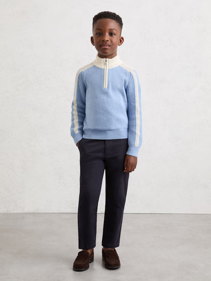 Reiss Navy Pitch 9-13 yrs Slim Fit Casual Chinos image 3