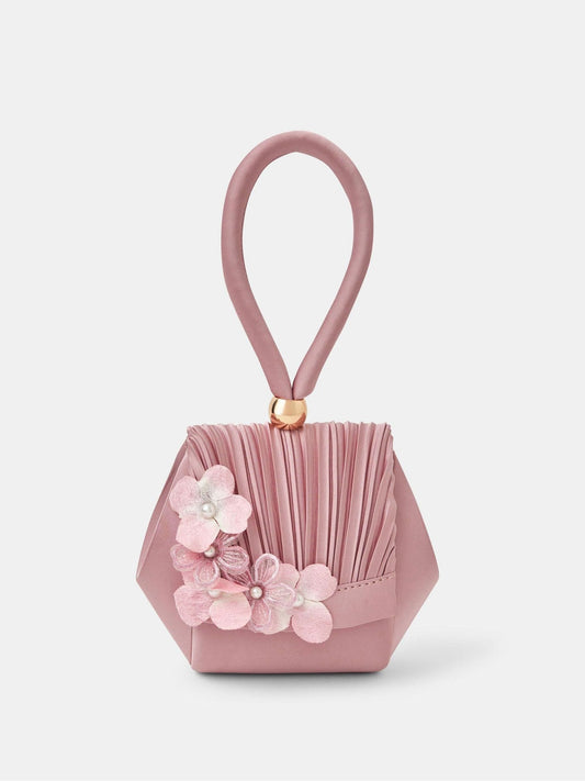 Monsoon Purple Rebecca Flower Embellished Bangle Bag image 1