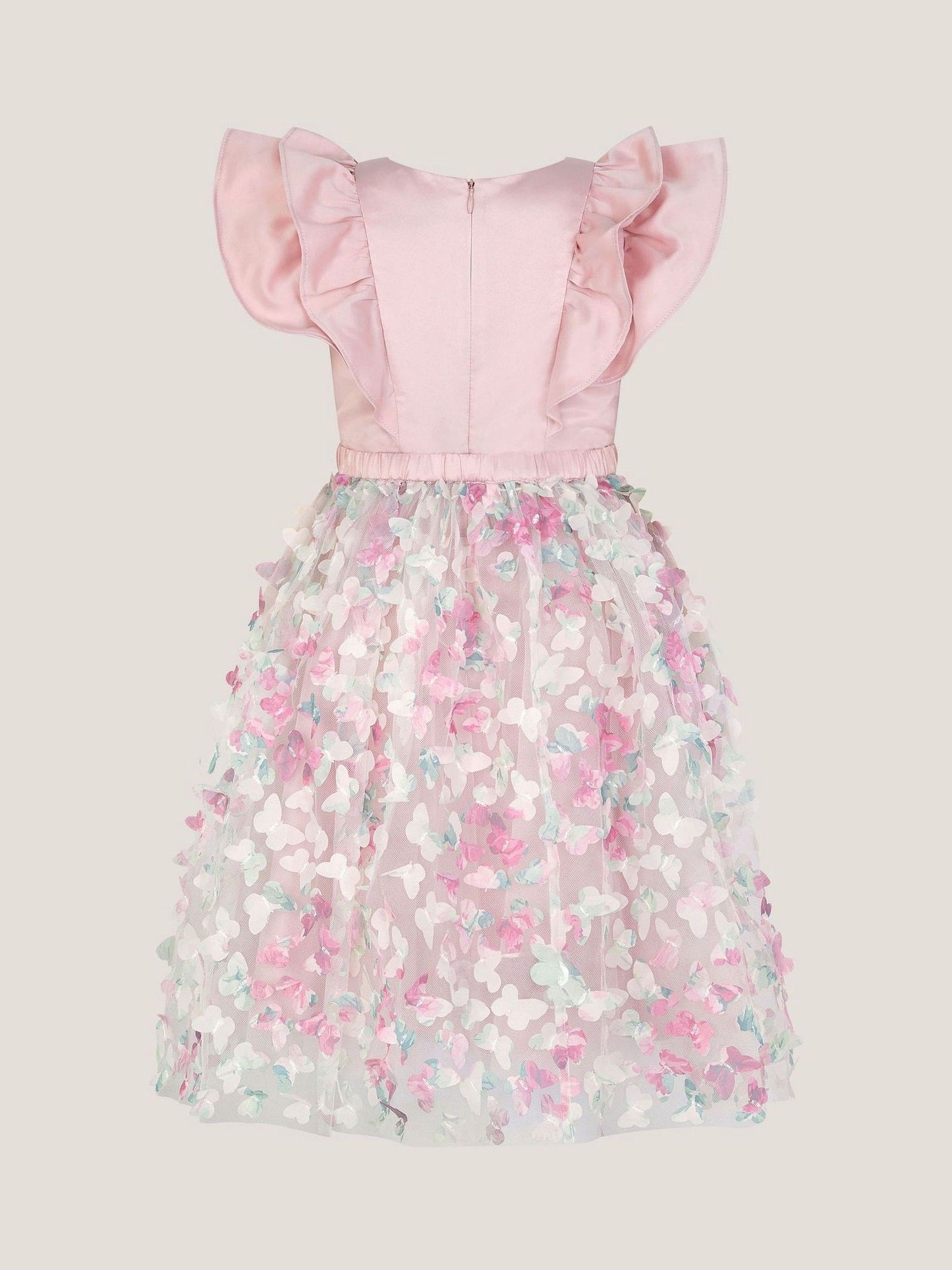 Monsoon Pink Aisha Appliqué Butterfly Ruffle Party Dress image 2