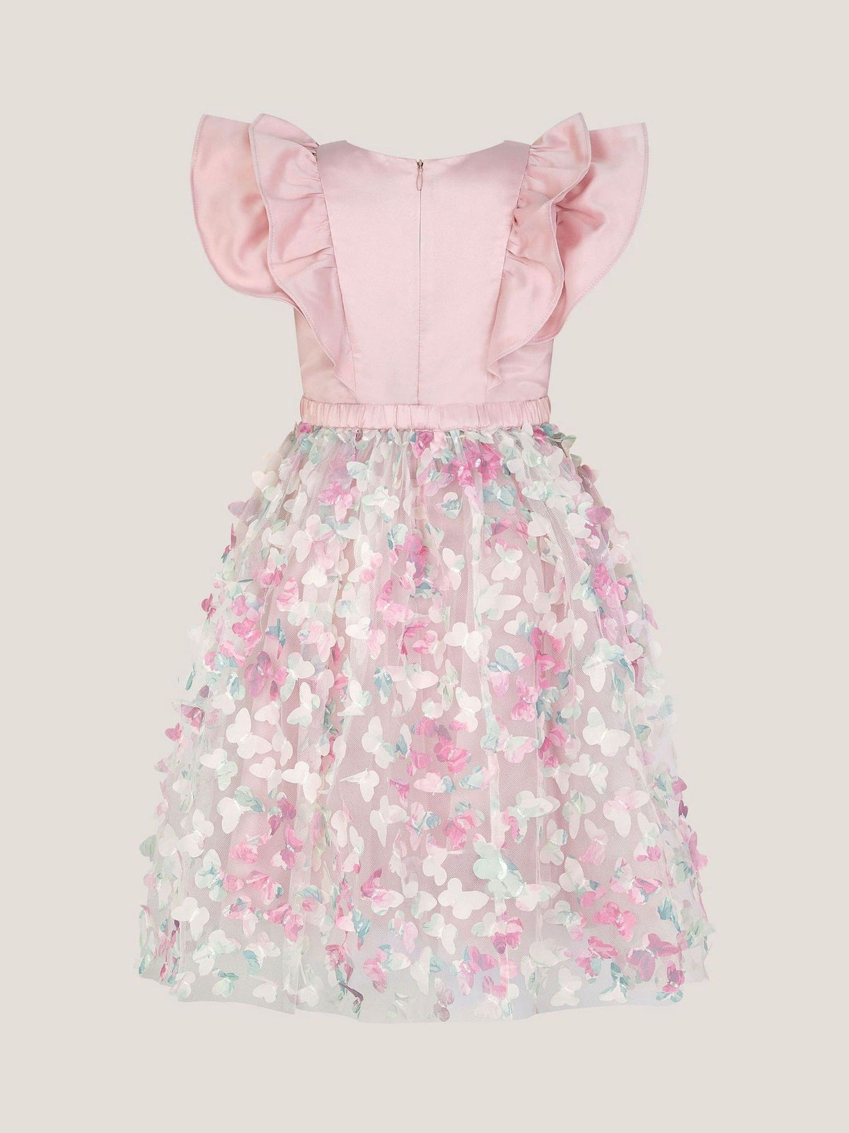 Monsoon Pink Aisha Appliqué Butterfly Ruffle Party Dress image 2