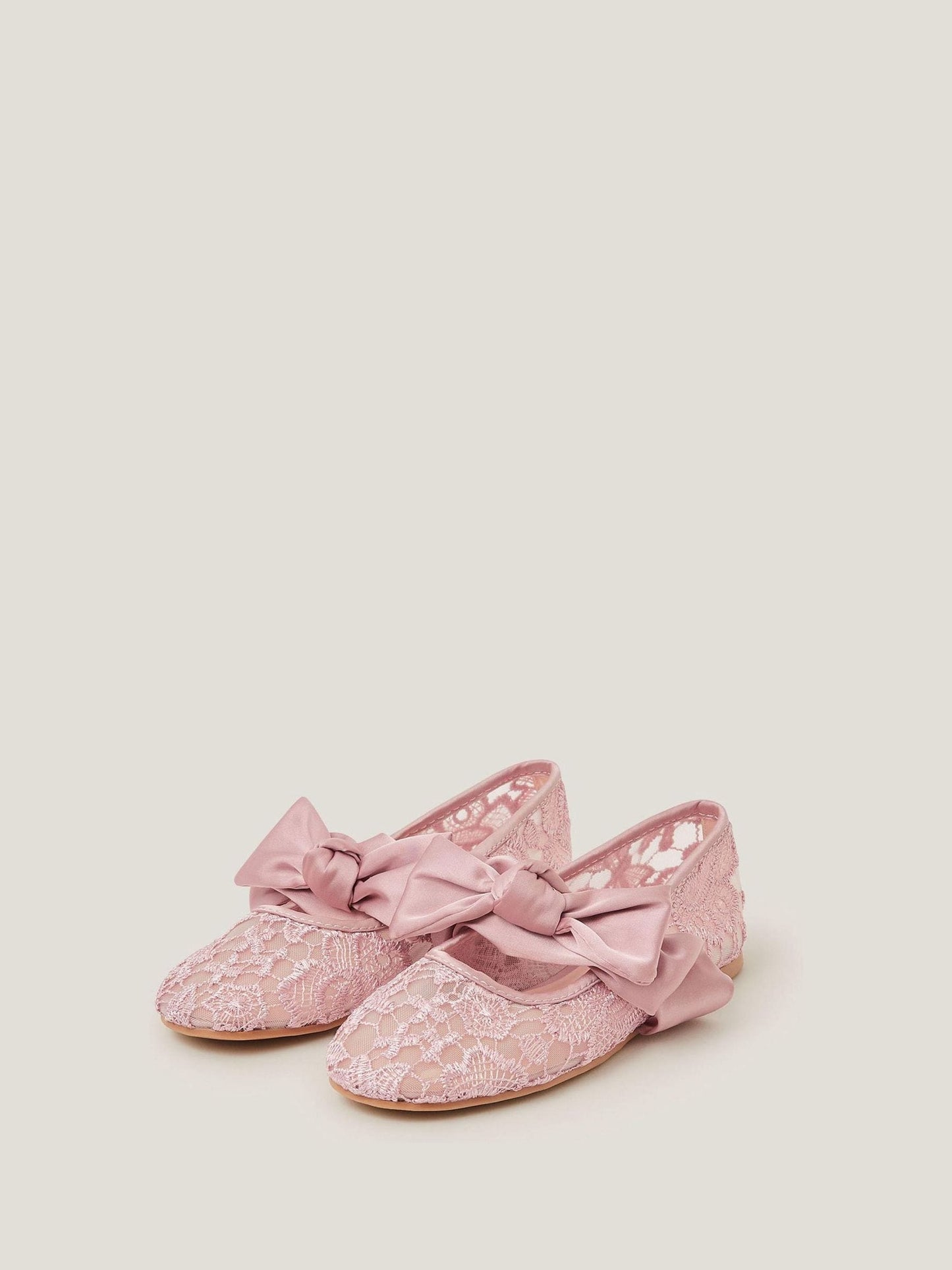 Monsoon Purple Bow Lace Ballerina Flats Shoes image 3