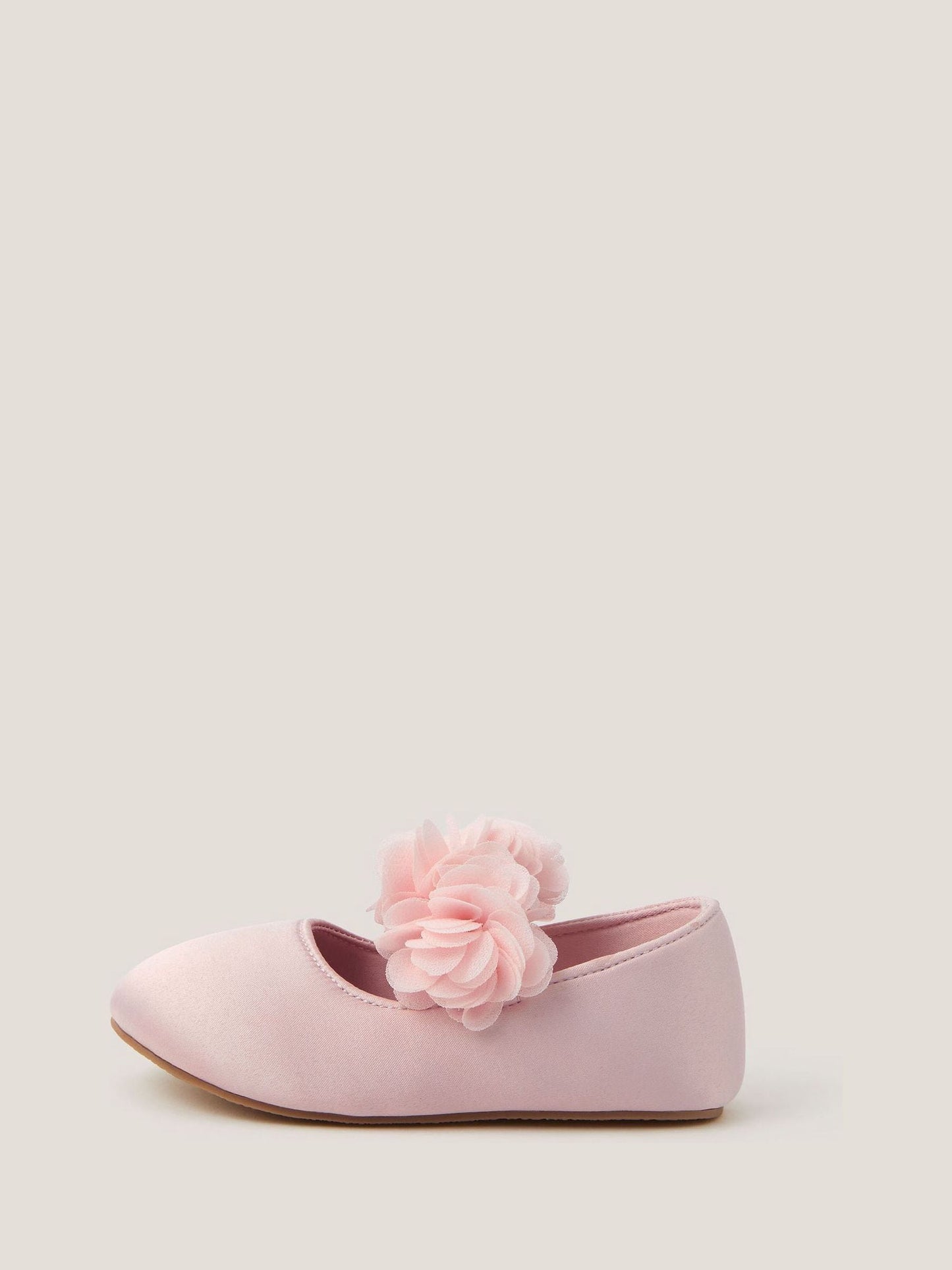 Monsoon Pink Baby Flower Pom Pom Walker Shoes image 3
