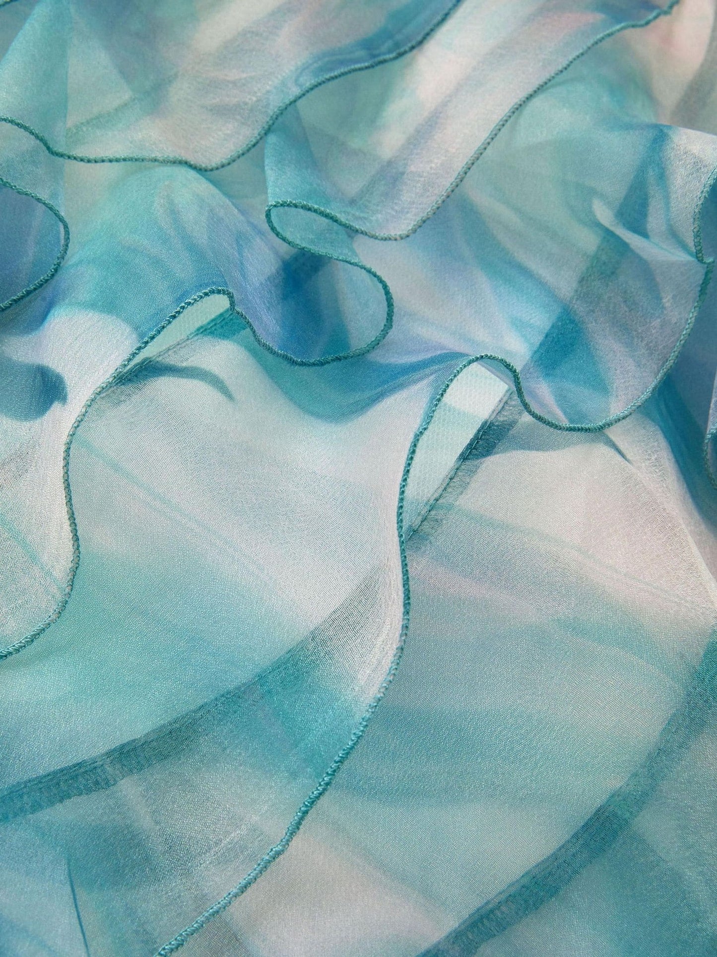 Monsoon Blue Marble Print Ruffle Party Dress image 4