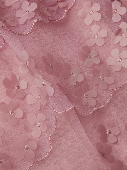 Monsoon Pink Baby Appliqué Scallop Party Dress image 4