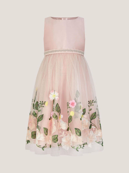 Monsoon Pink Olene Floral Embroidered Tulle Dress image 2
