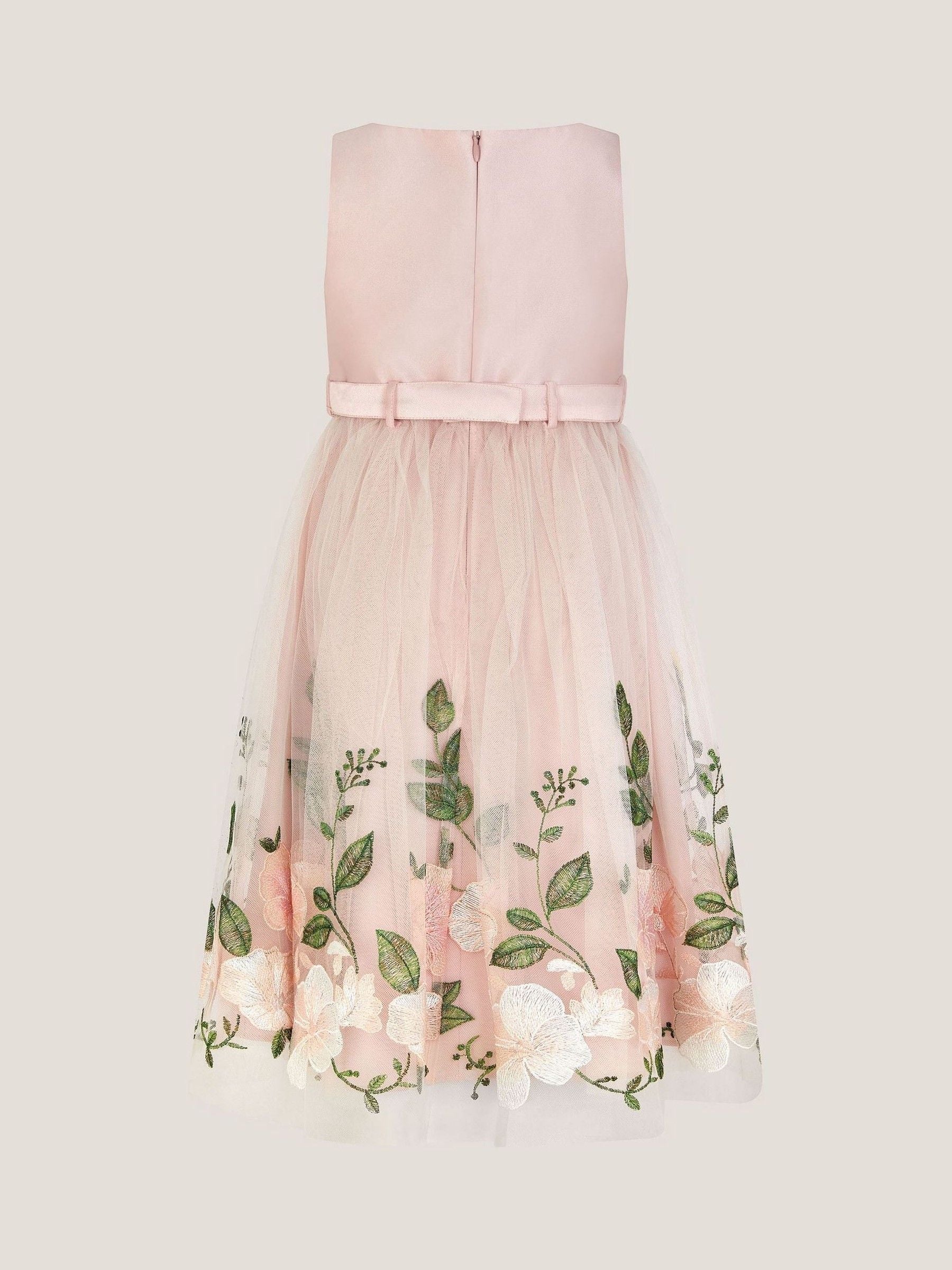 Monsoon Pink Olene Floral Embroidered Tulle Dress image 3