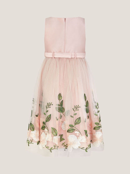 Monsoon Pink Olene Floral Embroidered Tulle Dress image 3