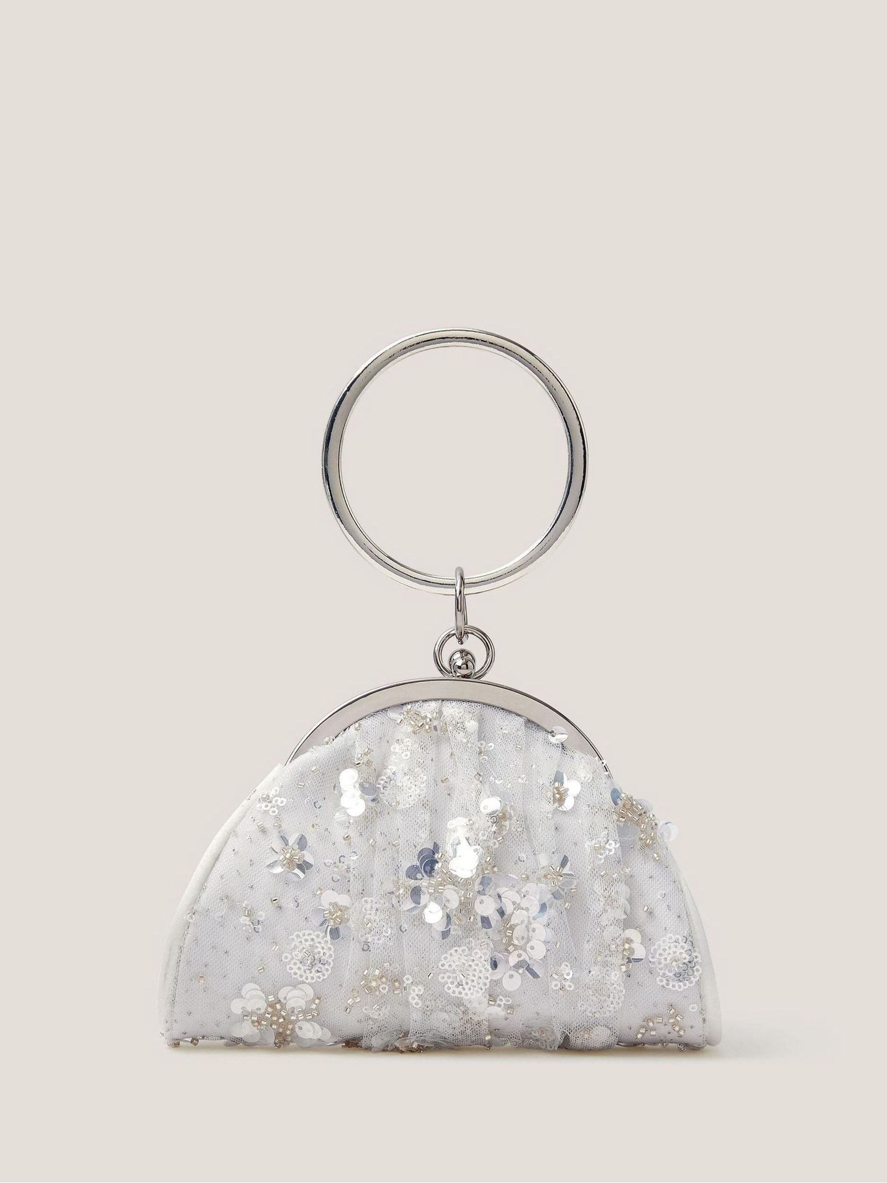 Monsoon Cream Sequin Bangle Bag image 1