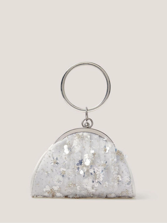 Monsoon Cream Sequin Bangle Bag image 1