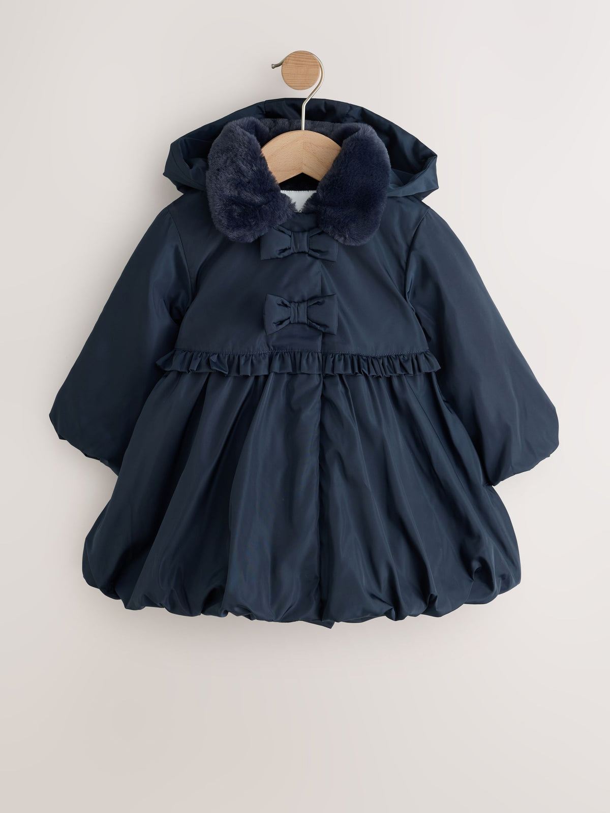 Dsiney Kidz - Navy Blue Shower Resistant Faux Fur Collar Padded Coat (3mths-7yrs) image 5