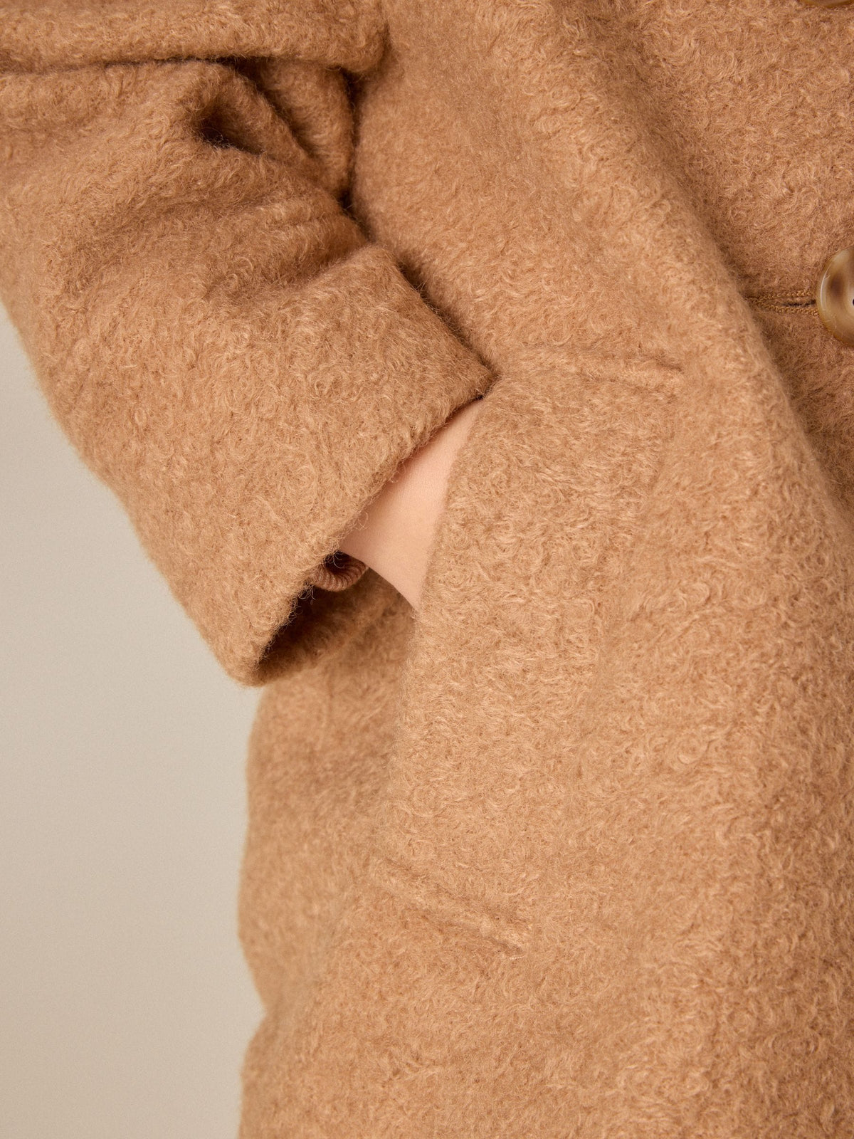 Dsiney Kidz - Camel Brown Faux Fur Collar Hooded Coat (3mths-7yrs) image 5