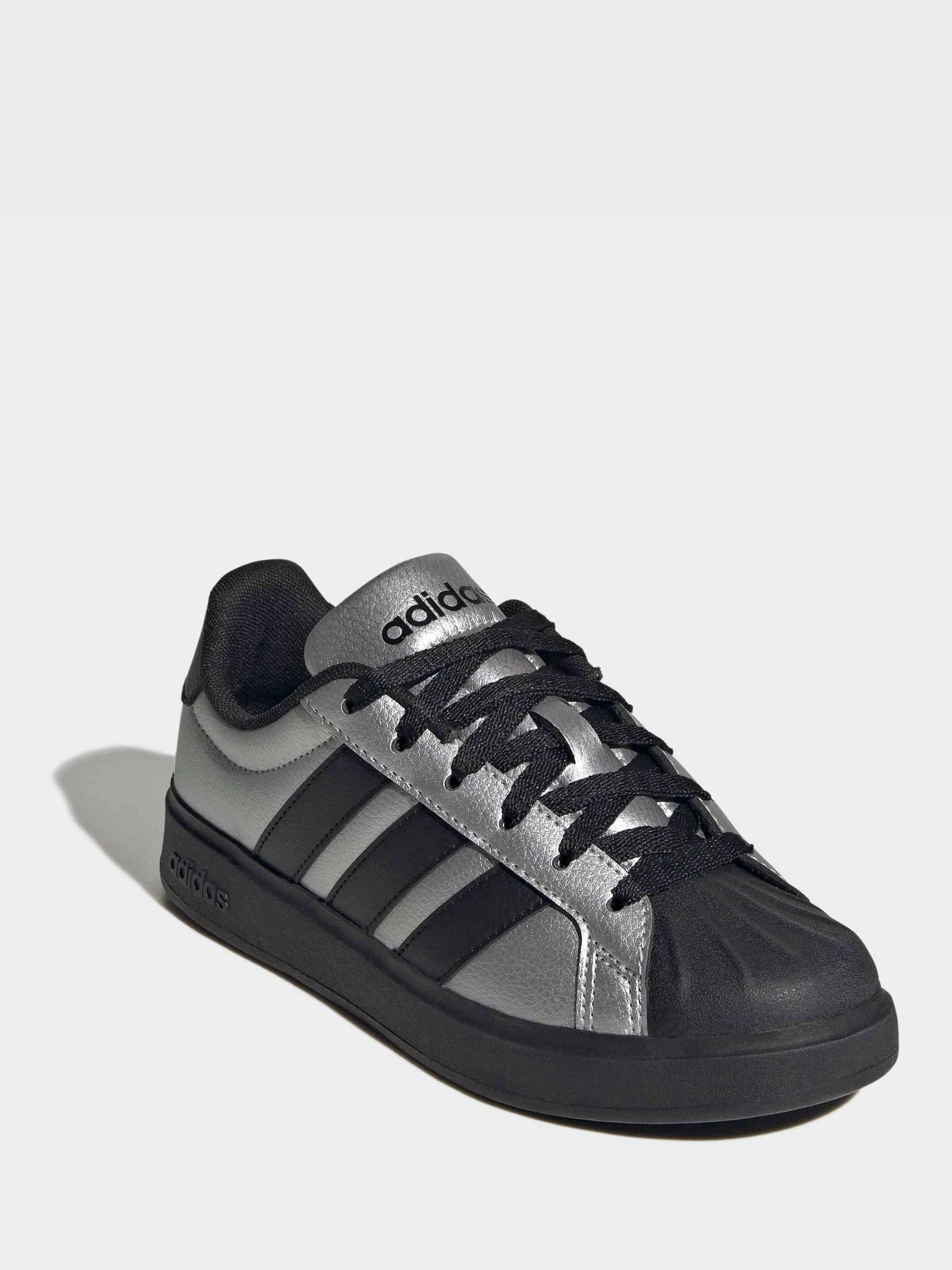 adidas Grey Street Talk Lace Junior Trainers image 1