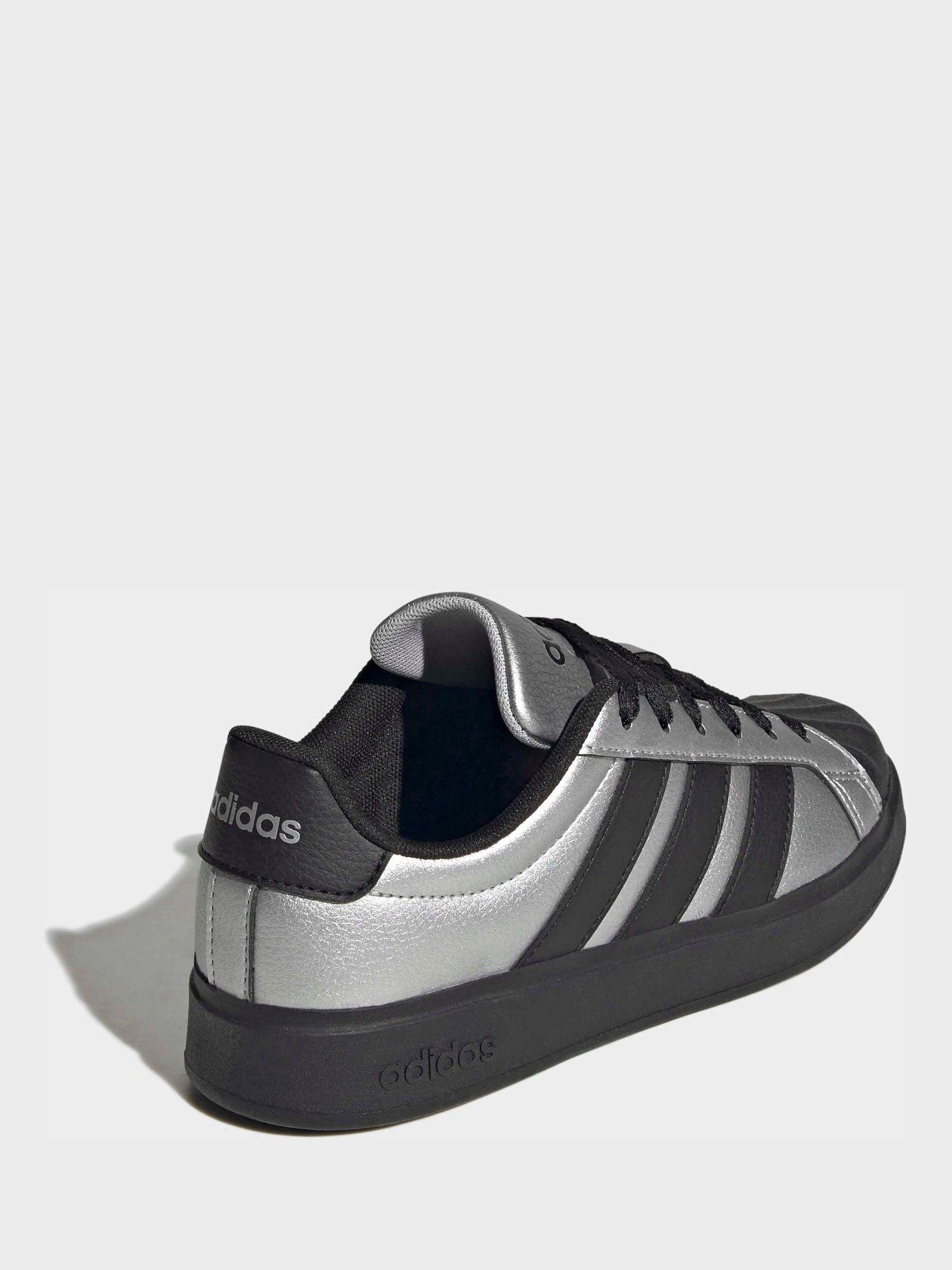 adidas Grey Street Talk Lace Junior Trainers image 2