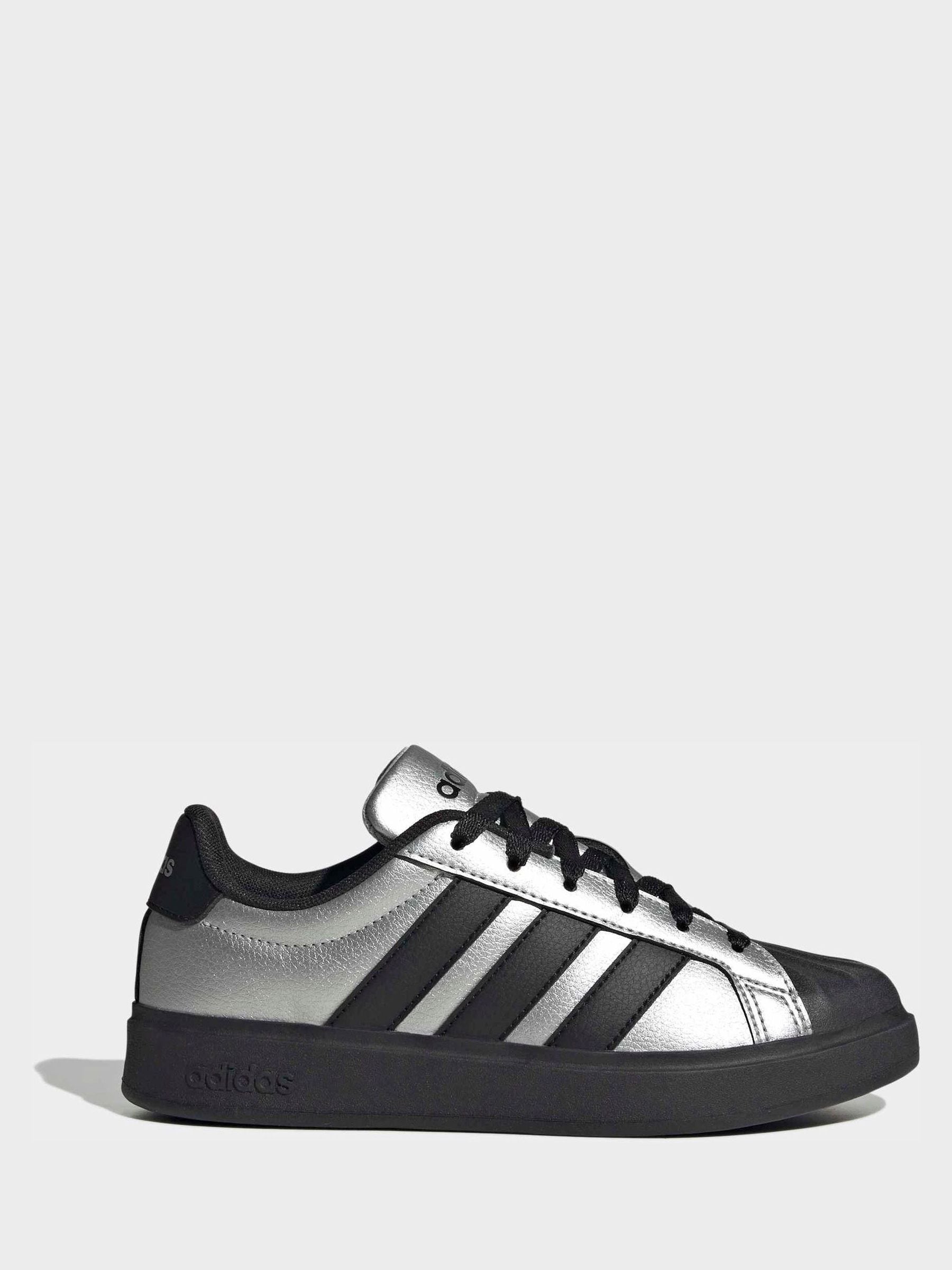 adidas Grey Street Talk Lace Junior Trainers image 3