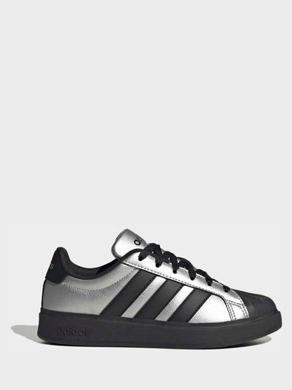 adidas Grey Street Talk Lace Junior Trainers image 3