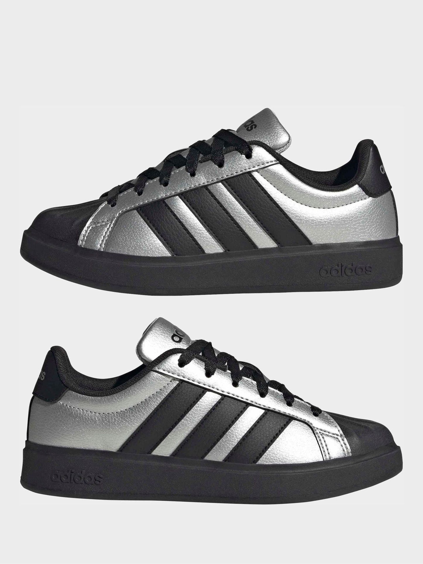 adidas Grey Street Talk Lace Junior Trainers image 5