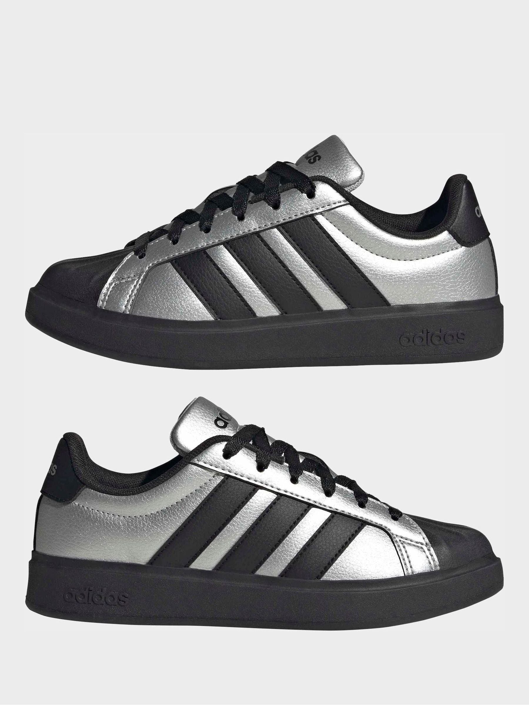 adidas Grey Street Talk Lace Junior Trainers image 5