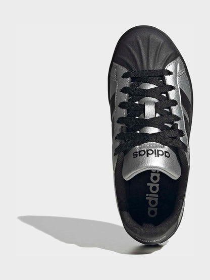 adidas Grey Street Talk Lace Junior Trainers image 8