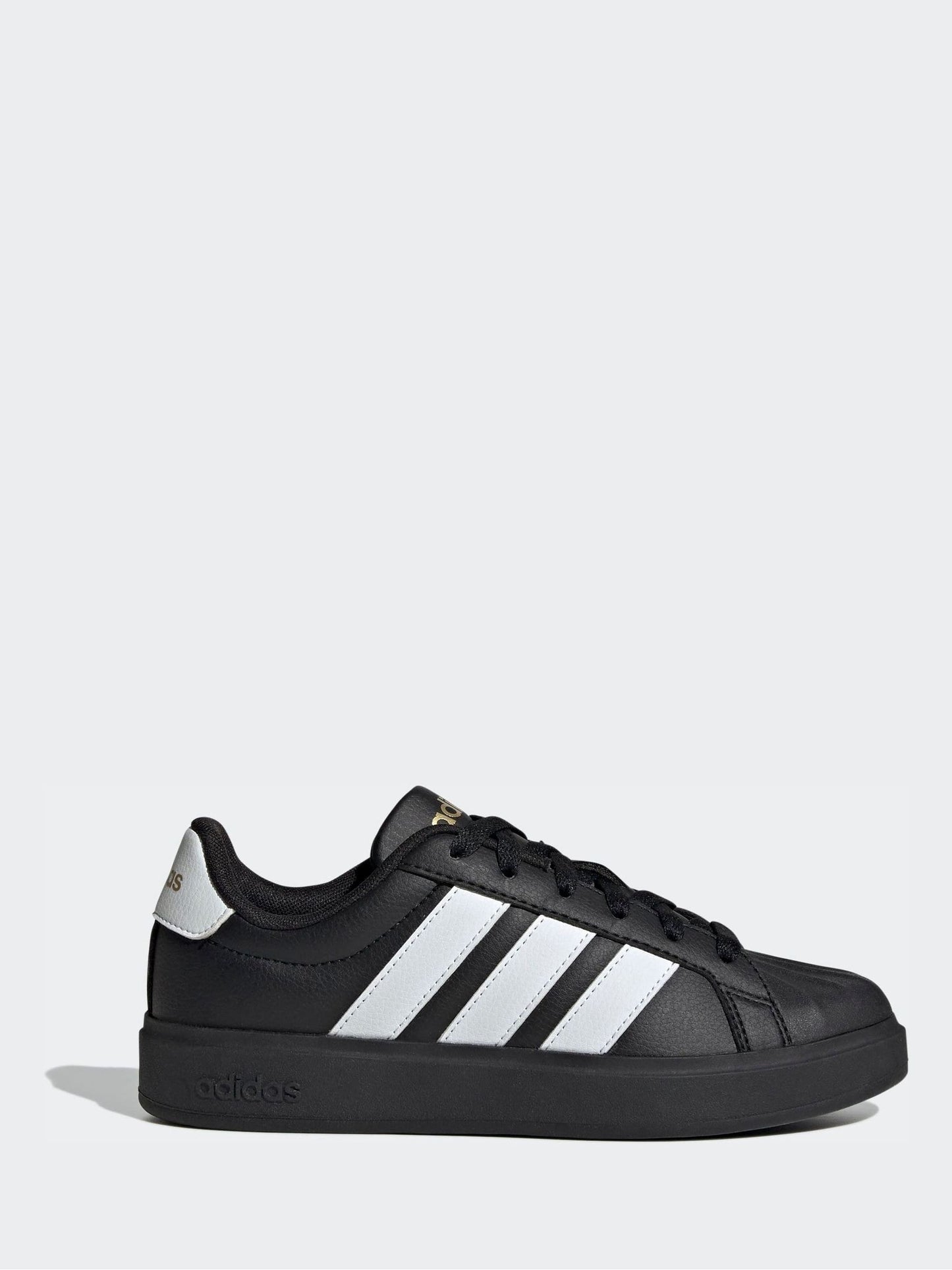 adidas Black/White Street Talk Lace Junior Trainers image 2