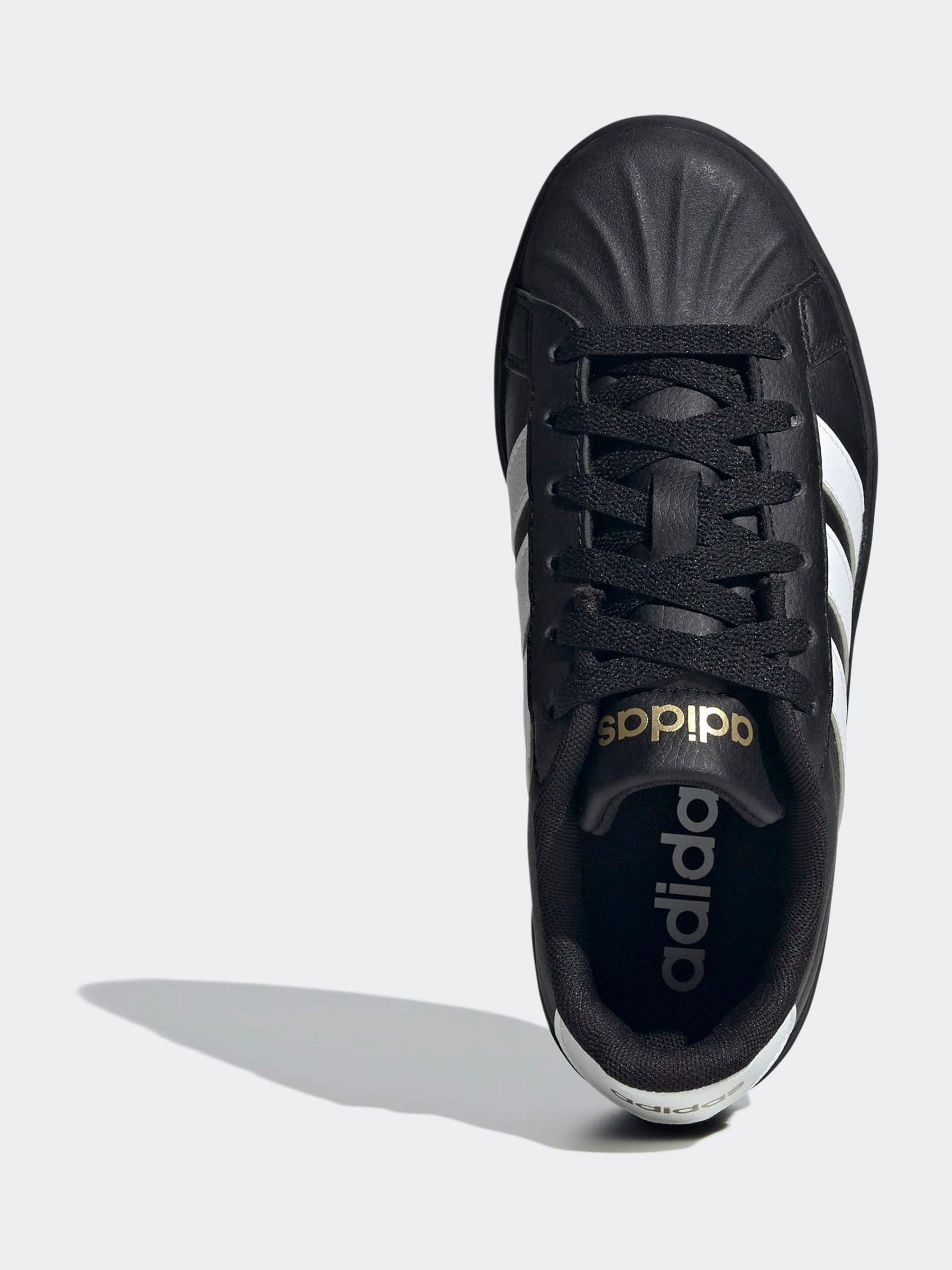 adidas Black/White Street Talk Lace Junior Trainers image 5
