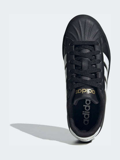 adidas Black/White Street Talk Lace Junior Trainers image 5