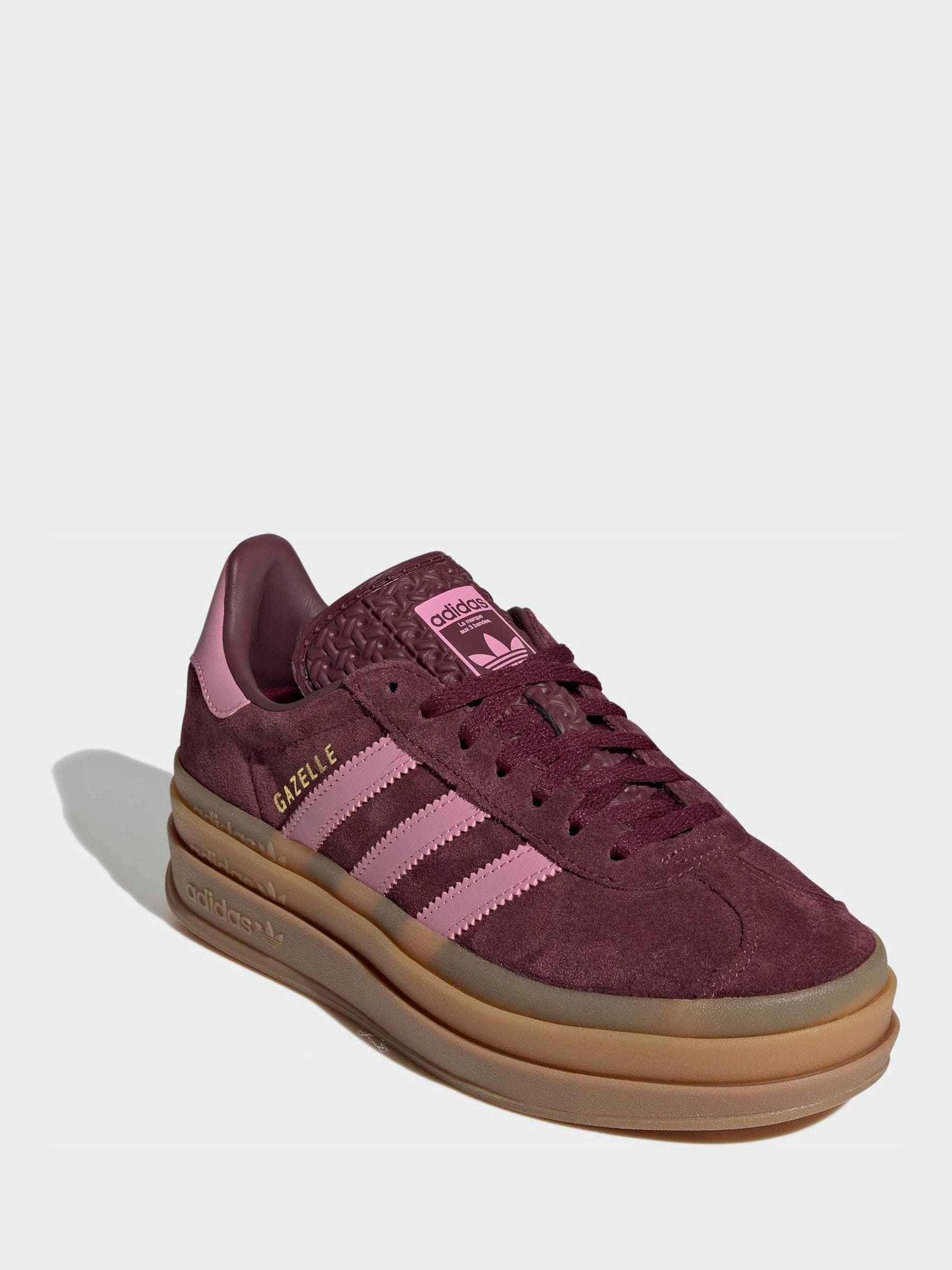 adidas Originals Burgundy Gazelle Bold Junior Trainers image 2