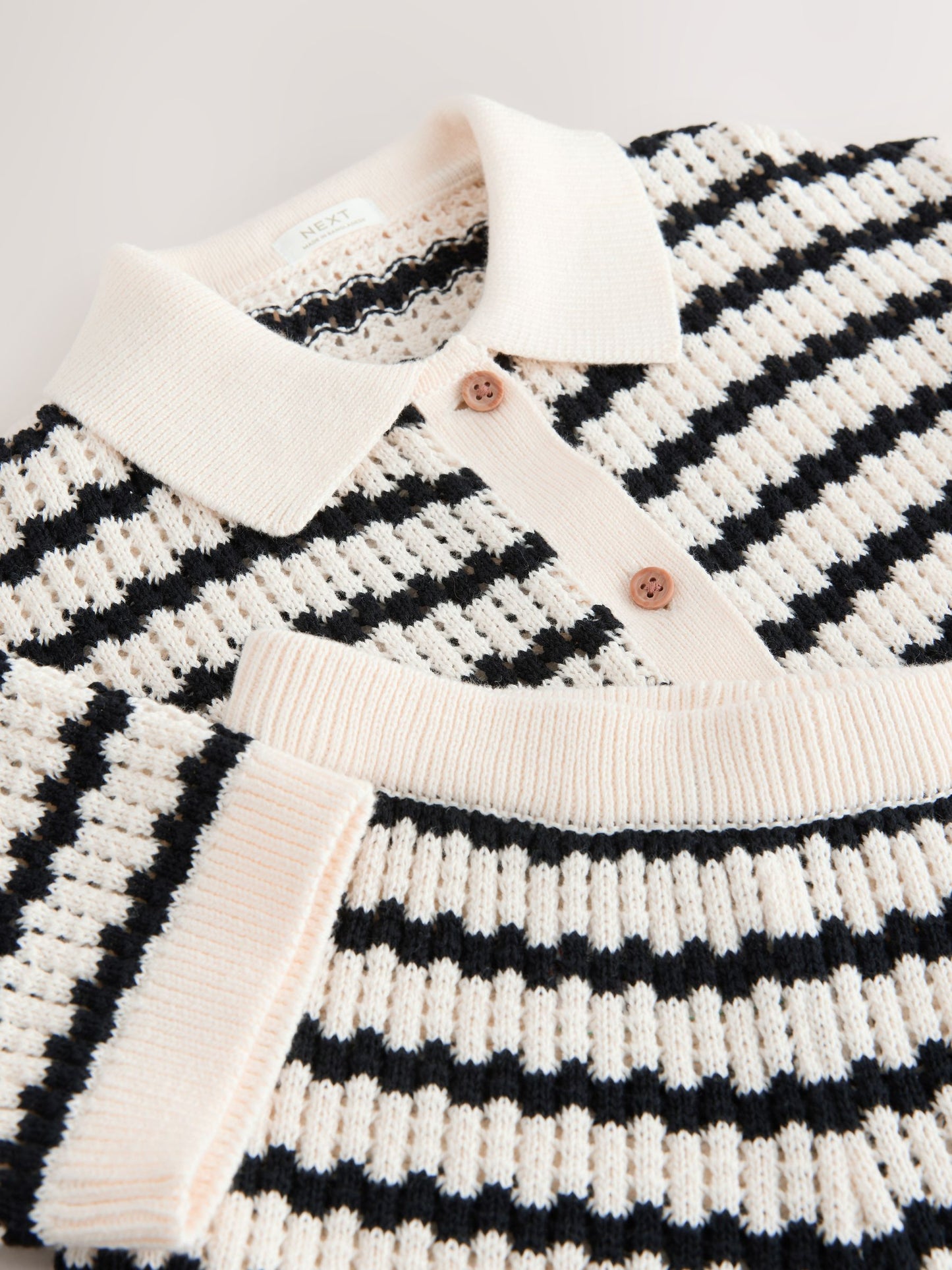 Monochrome Knitted Shirt & Shorts Set (3-16yrs) image 9