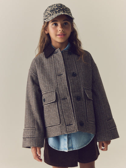 Brown Short Jacket With Wool (3-16yrs) - image 1