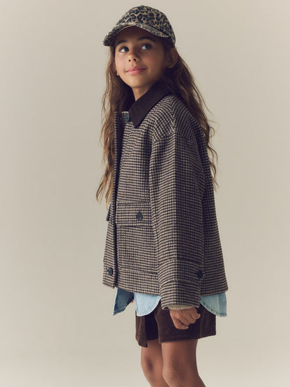 Brown Short Jacket With Wool (3-16yrs) - image 3