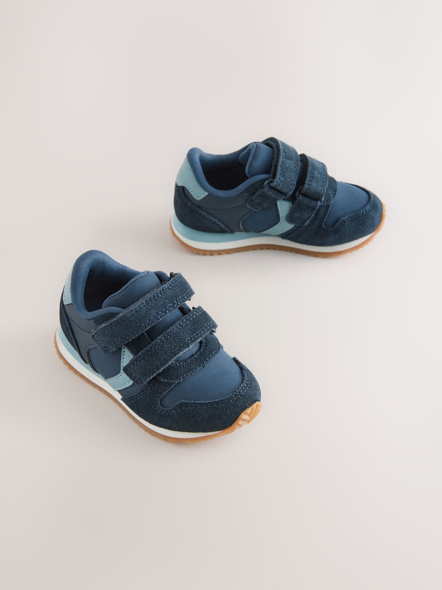 Navy Wide Fit (G) Touch Fastening Trainers image 1