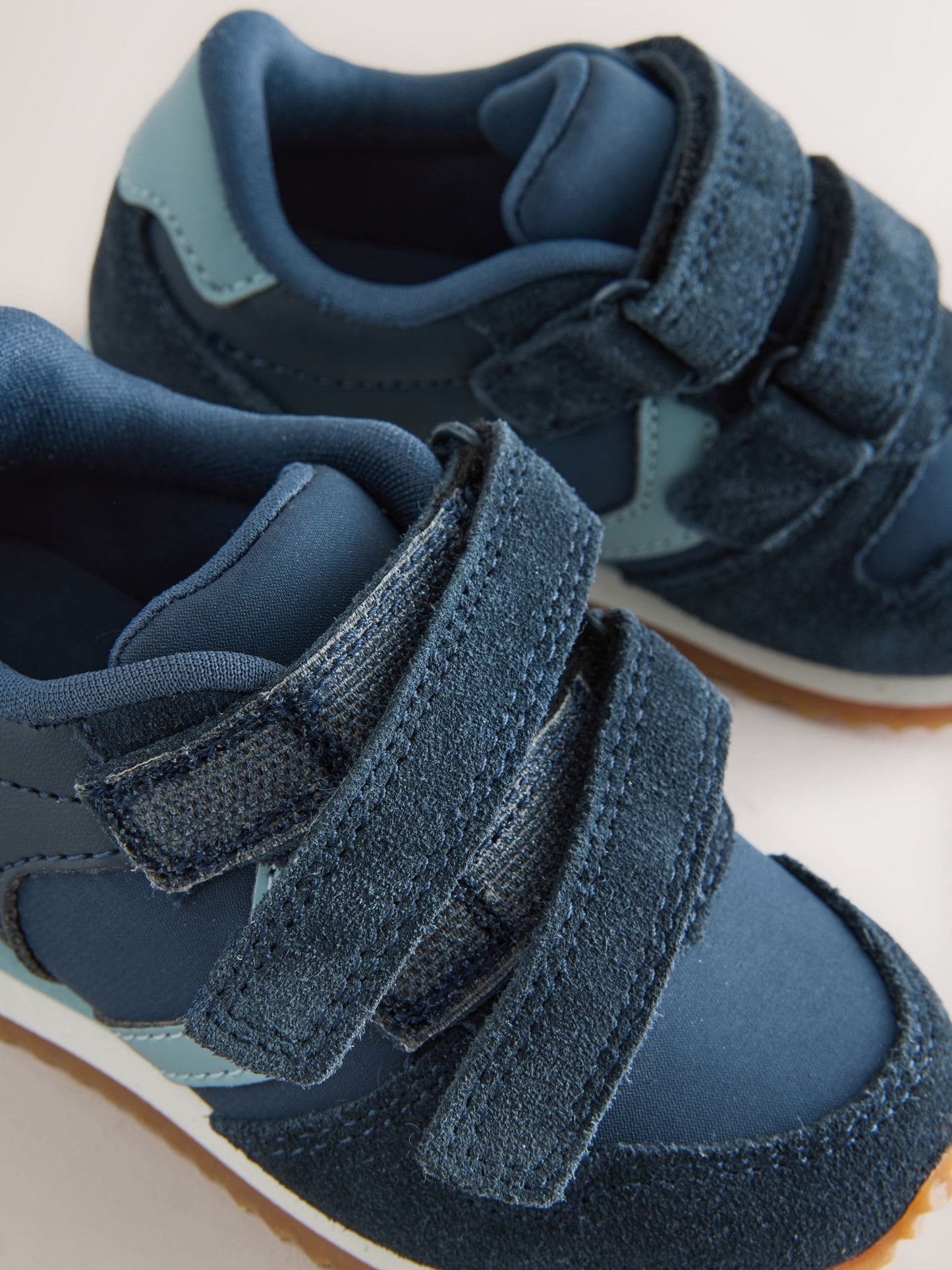 Navy Wide Fit (G) Touch Fastening Trainers image 3