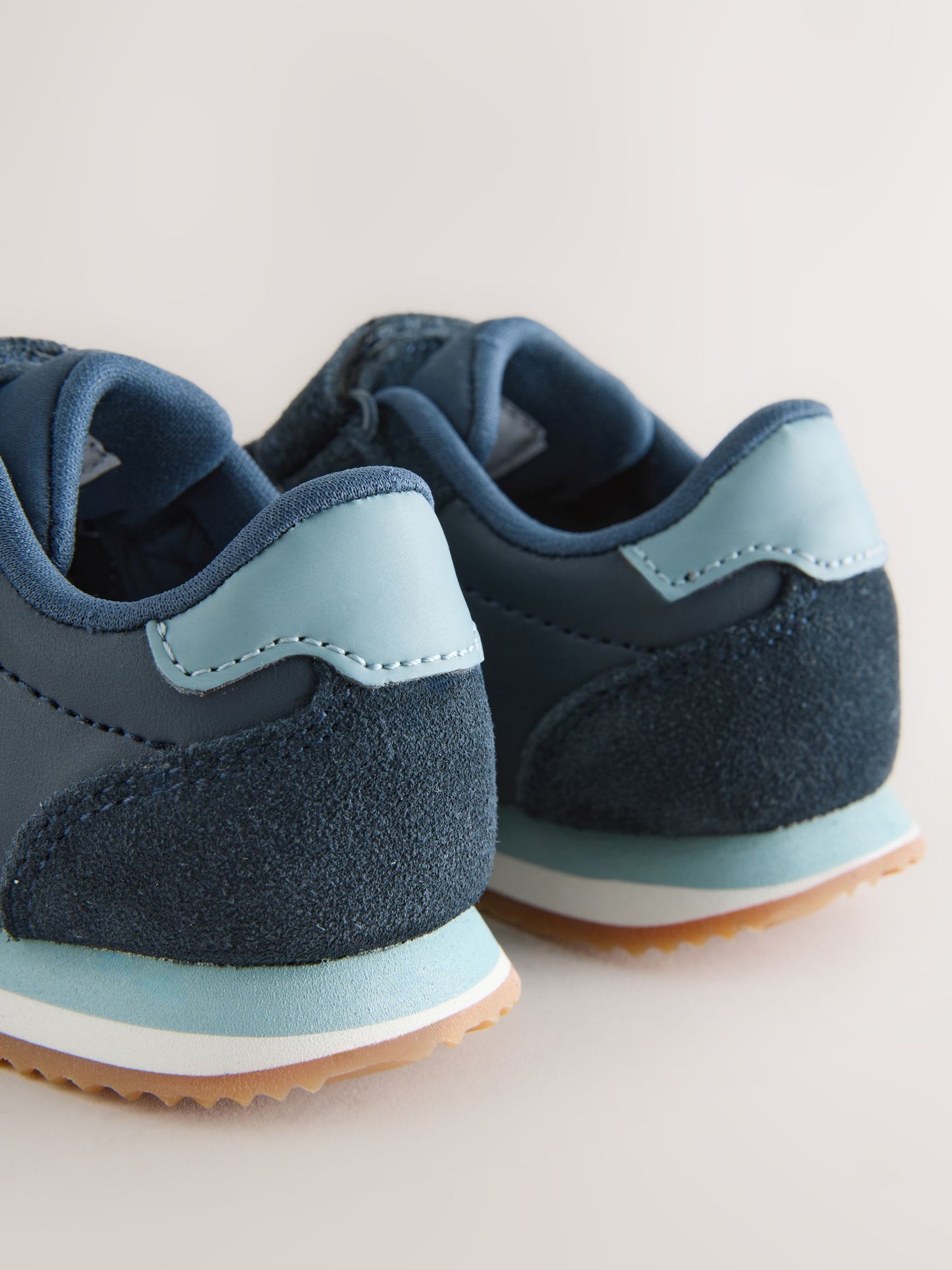 Navy Wide Fit (G) Touch Fastening Trainers image 4