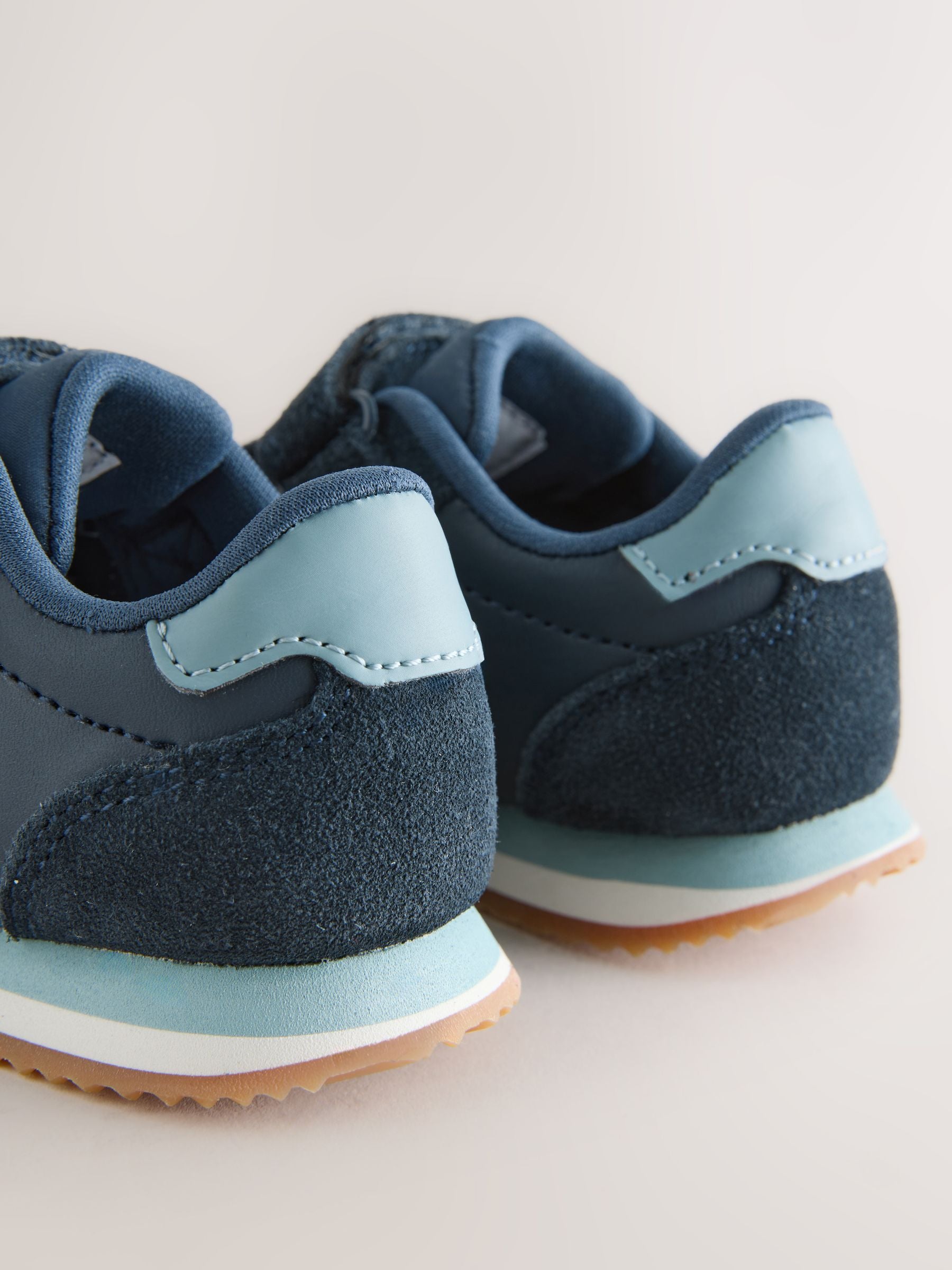 Navy Wide Fit (G) Touch Fastening Trainers image 4