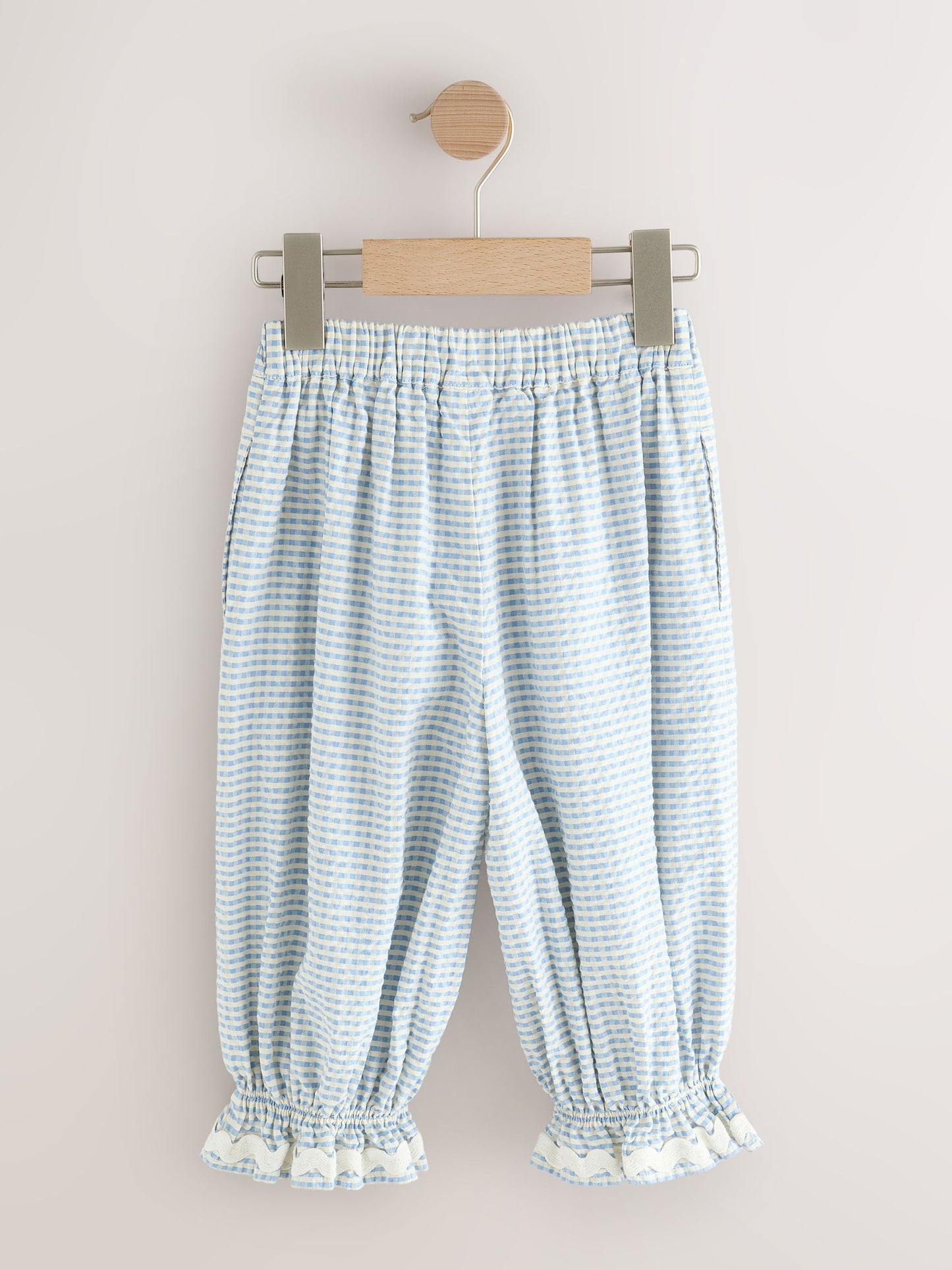 Blue/Ecru Gingham Bloomer Pullon Trousers (3mths-7yrs) image 7