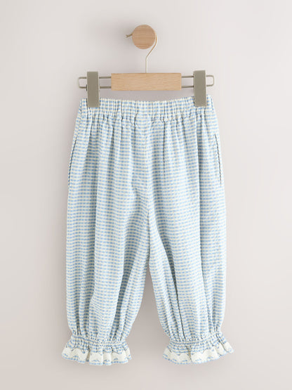 Blue/Ecru Gingham Bloomer Pullon Trousers (3mths-7yrs) image 7
