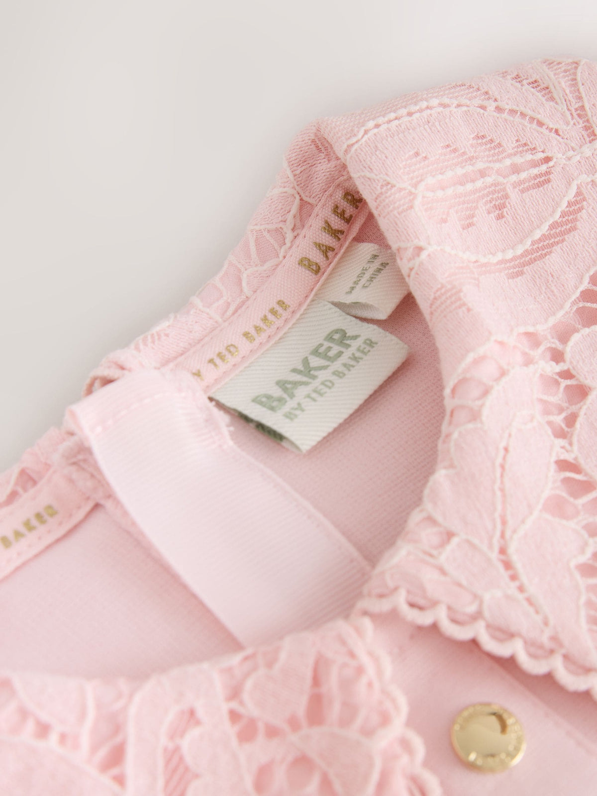 Dsiney Kidz - Baker by Ted Baker Pink Lace Collar Pleated Ponte Dress image 10
